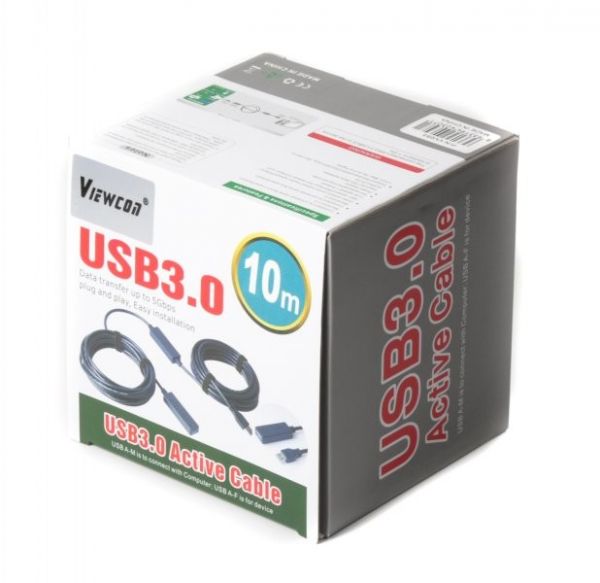 Подовжувач Viewcon VV053-10M  активний,  USB, 3.0 AM/AF, 10 м
