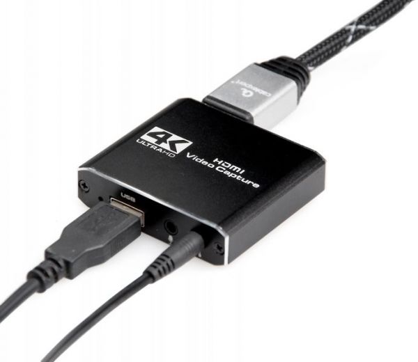 USB-граббер Cablexpert UHG-4K2-01  USB адаптер захоплення HDMI-сигналу, 4K, наскрізний HDMI
